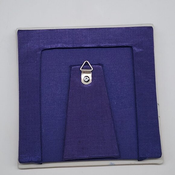 Vintage Floral Ceramic Picture Frame With Transferware Flowers Roses - Picture 7 of 12